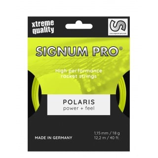 Signum Pro Tennissaite Polaris (Haltbarkeit+Power) neongelb 12m Set